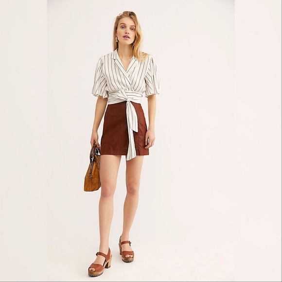 Free People Dresses & Skirts - Free People Modern Femme Vegan Suede Mini Skirt